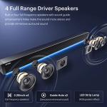 LEFANDI Bluetooth Soundbar with Subwoofer and Microphones