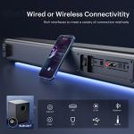 LEFANDI Bluetooth Soundbar with Subwoofer and Microphones