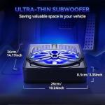 TKOWQM Slim 10" Powered Car Subwoofer with Amplifier