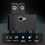 WMQ 2.1 Desktop Speakers with Subwoofer, USB-Powered