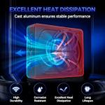 TKOWQM Slim 10" Powered Car Subwoofer with Amplifier