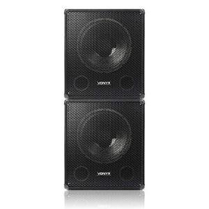 Vonyx Dual 15-Inch Powered PA Subwoofer Pair