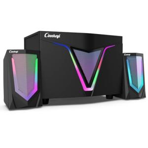USB Computer Speaker System with RGB Lighting
