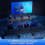 Bobtot 5.1 Surround Sound Speakers with Strong Bass