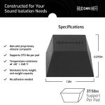 Silicone Isolation Feet Pads for Subwoofers - 4-Pack
