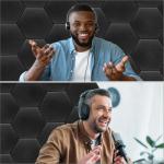 18-Pack Hexagon Acoustic Panels for Soundproofing