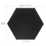 18-Pack Hexagon Acoustic Panels for Soundproofing