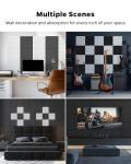 12 Pack Acoustic Soundproofing Wall Panels - Black