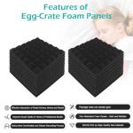 24 Pack Noise Absorption Acoustic Foam Panels