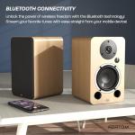 Wooden Bookshelf Hi-Fi Speakers with Bluetooth