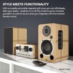 Wooden Bookshelf Hi-Fi Speakers with Bluetooth