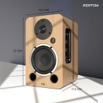 Wooden Bookshelf Hi-Fi Speakers with Bluetooth