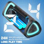 Portable Waterproof Bluetooth Speaker with Stereo Sound