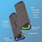 Portable Waterproof Bluetooth Speaker with Stereo Sound