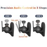 Adjustable Tilt Swivel Speaker Wall Mount for Surround Sound