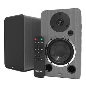 AZATOM EB100 Bookshelf Speakers, Bluetooth, Wired, Wooden Enclosure