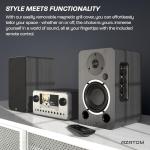 AZATOM EB100 Bookshelf Speakers, Bluetooth, Wired, Wooden Enclosure