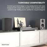 AZATOM EB100 Bookshelf Speakers, Bluetooth, Wired, Wooden Enclosure
