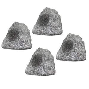 Waterproof Granite Rock Patio Speakers - Set of 4