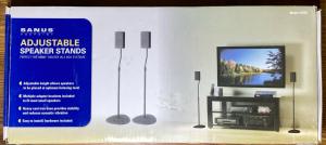 Adjustable Height Speaker Stand Set - Model HTBS