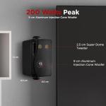 Outdoor Weatherproof Mini Box Speakers - Black (2 pcs)