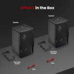 Outdoor Weatherproof Mini Box Speakers - Black (2 pcs)