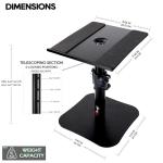 Adjustable Desktop Speaker Stand Pair for 5-7 Inch Speakers