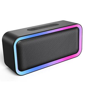 MEGUO RGB Lights Bluetooth Speaker, Portable & Waterproof