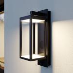 Lucande Ferdinand Outdoor LED Wall Light in Black