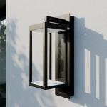 Lucande Ferdinand Outdoor LED Wall Light in Black