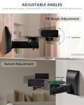 Adjustable Wall Mounts for Large Speakers - Black