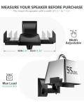 Adjustable Wall Mounts for Large Speakers - Black