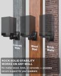 Adjustable Wall Mounts for Large Speakers - Black