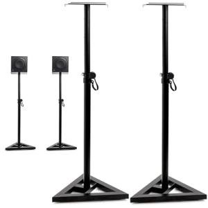 Adjustable 6 Height Metal Speaker Stands - Pair
