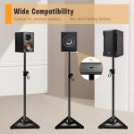 Adjustable 6 Height Metal Speaker Stands - Pair