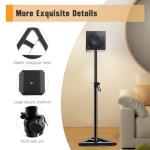 Adjustable 6 Height Metal Speaker Stands - Pair