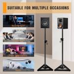 Adjustable 6 Height Metal Speaker Stands - Pair