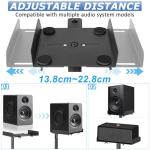 Adjustable Speaker Stands, Set of 2, Black