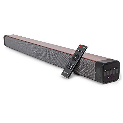 Deco Home 60W 2.0 Channel Audio Soundbar with Built-in Dual Subwoofers and Four 2.5" Drivers, Multi-Input Connections, HDMI ARC, Optical, AUX, and Wireless Connections