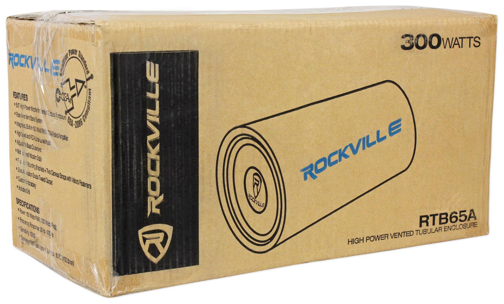 Rockville 6.5" Powered Car Subwoofer with MP3 Input
