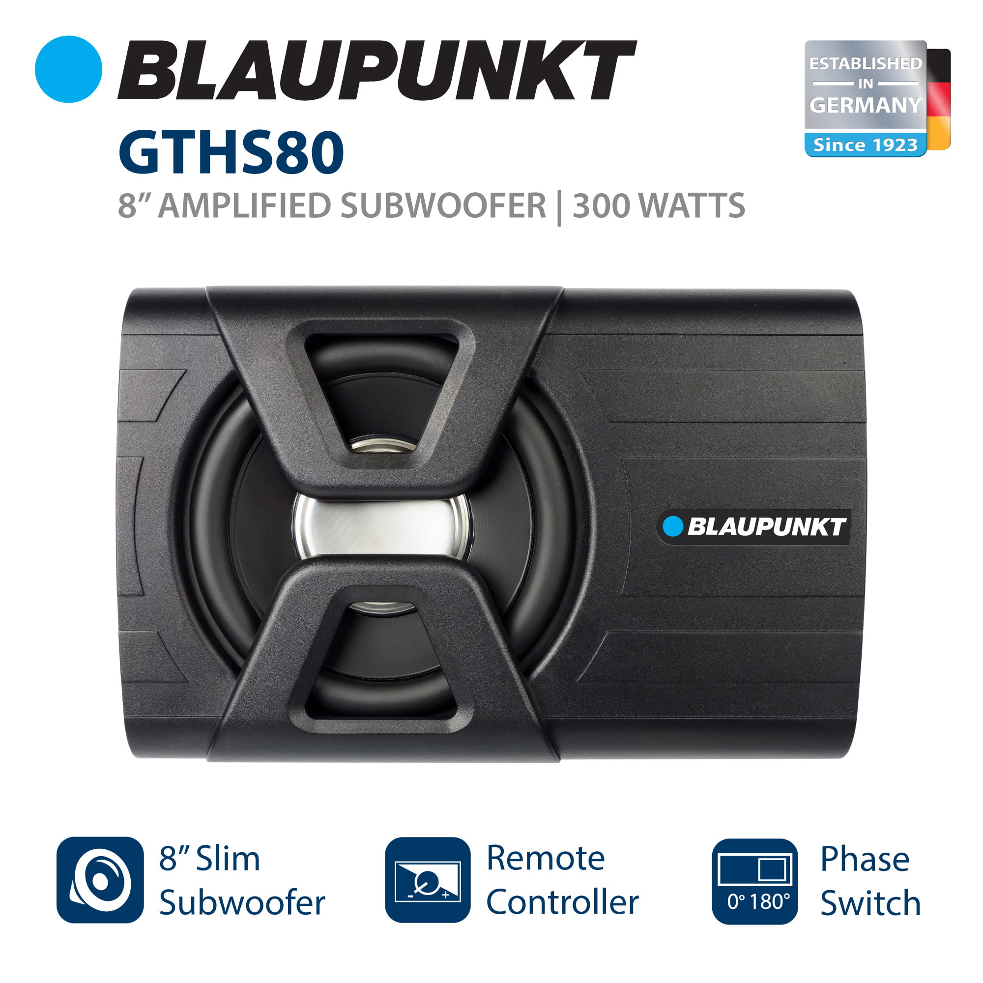 Blaupunkt GTHS80 8 in. 300 watt Amplified Subwoofer
