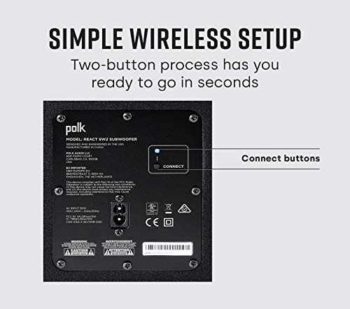 Wireless Polk Audio React Subwoofer for Soundbar
