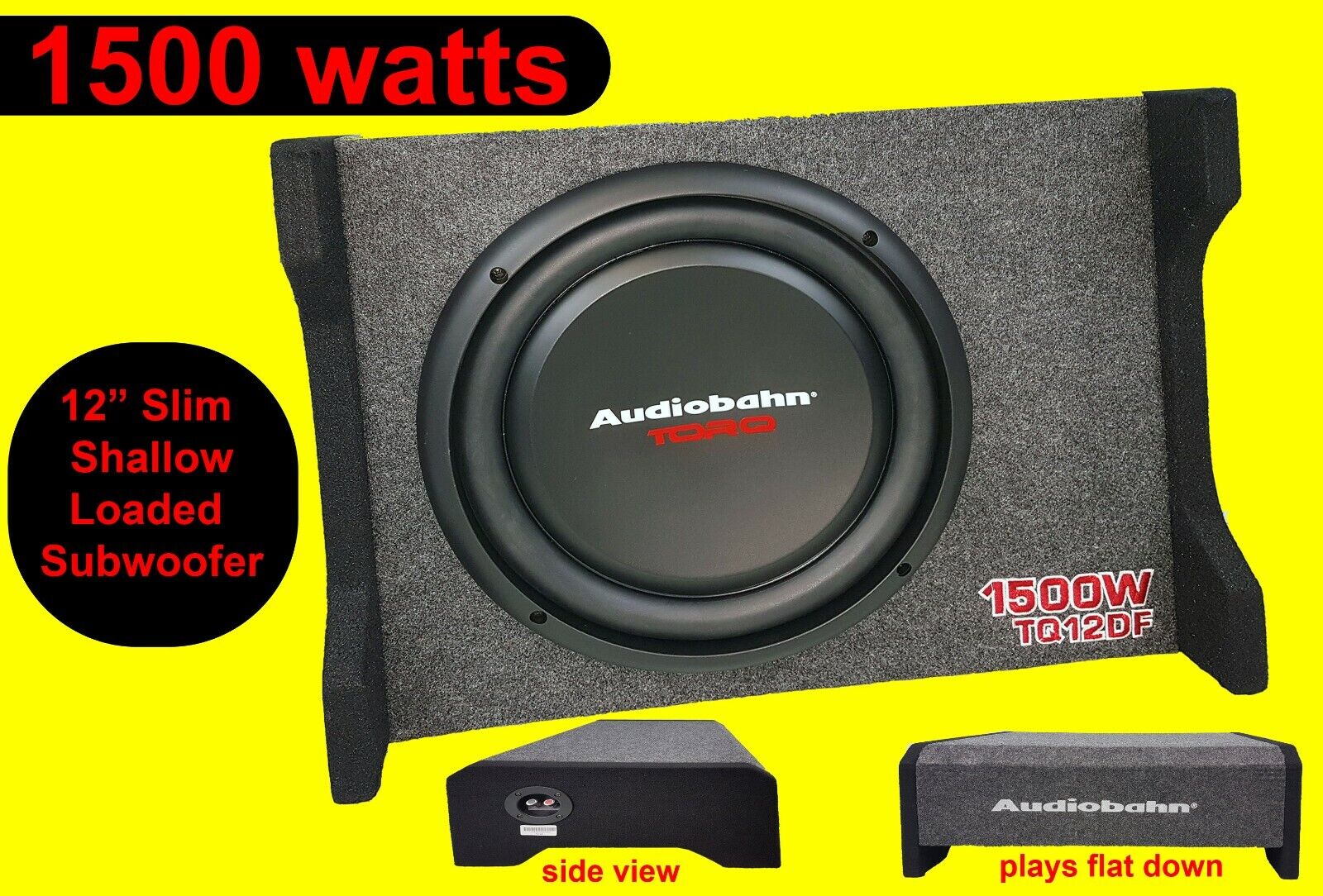 12" Bass Subwoofer Box Car Audio 1500 Watts PASSIVE BOX New first time in UK