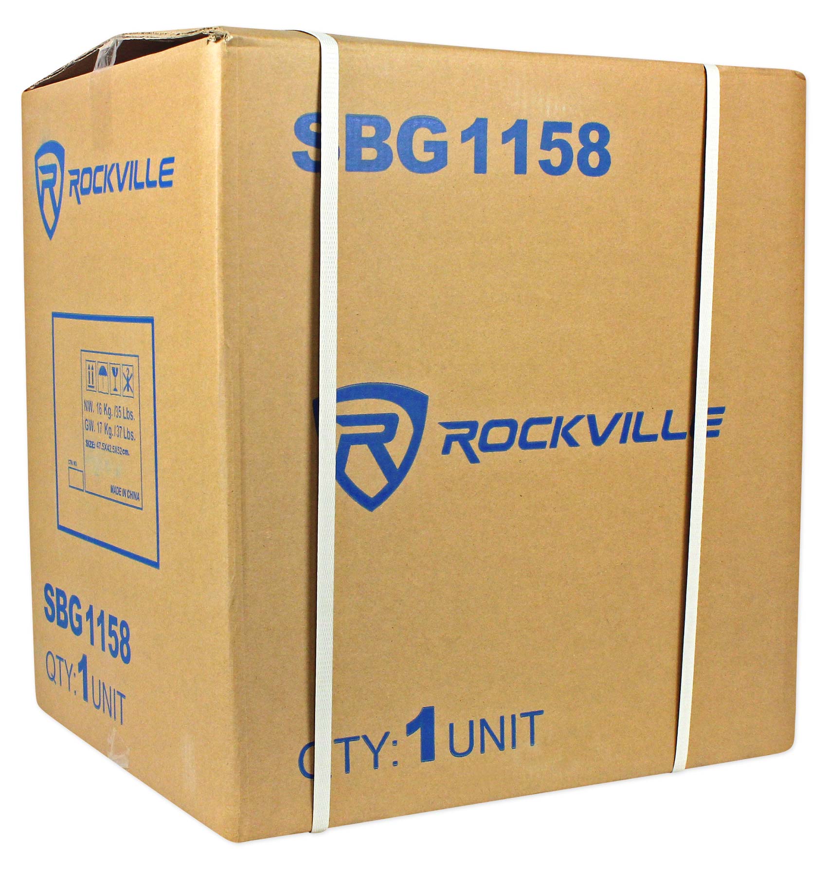 Rockville SBG1158 15" 800 Watt Passive Pro DJ Subwoofer, MDF Cabinet/Pole Mount