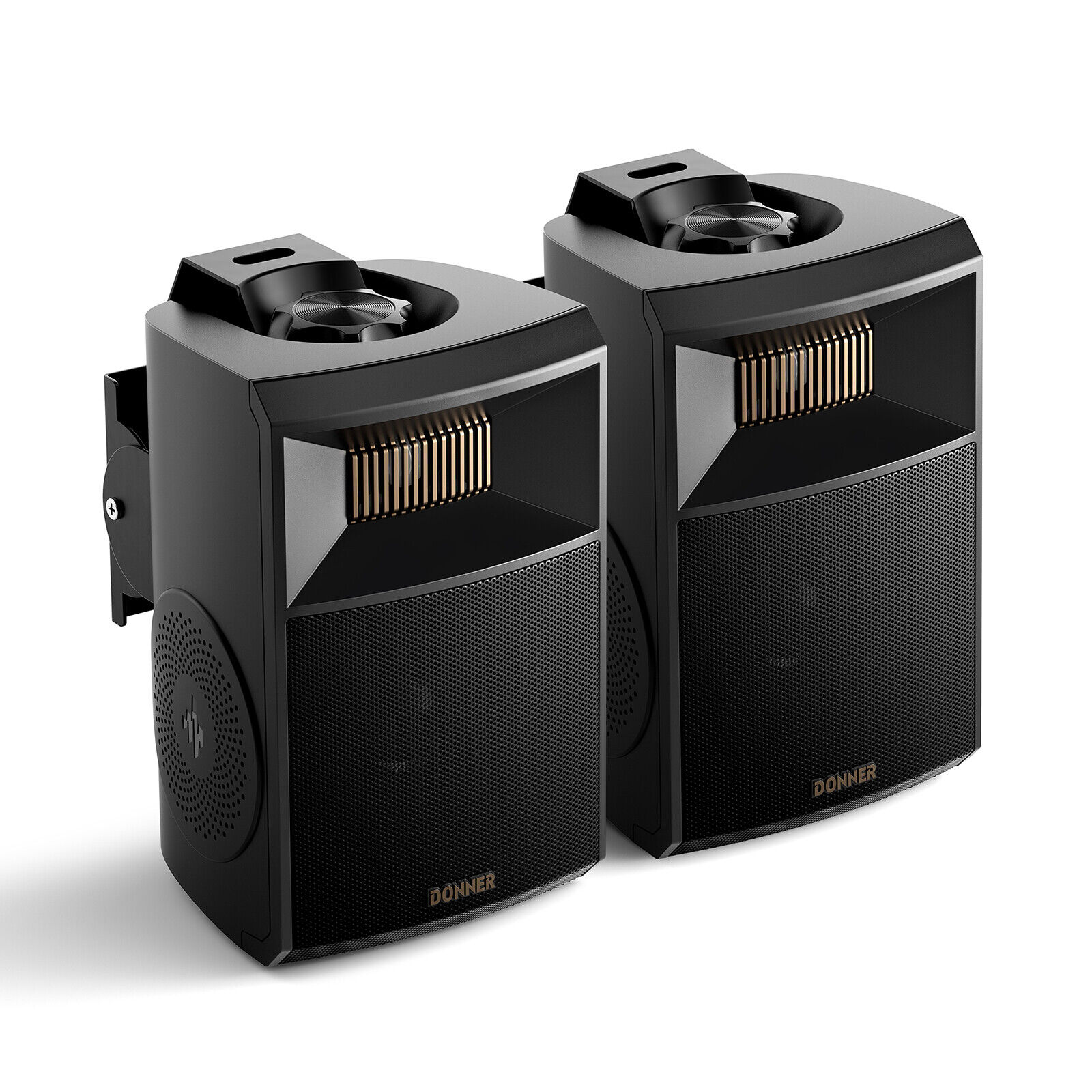 🔊 𝗗𝗢𝗡𝗡𝗘𝗥 Pair Passive Outdoor Speakers 4.5" Subwoofers Wall Mounted 80W