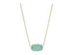 Kendra Scott Elisa Gold-Plated Aqua Pendant Necklace