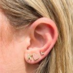 Kendra Scott Ari Heart Stud Earrings in Light Pink