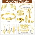 Greek Goddess Costume Jewelry Set - 15 Pieces