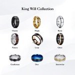 King Will Men's 5-Piece Fashion Ring Set