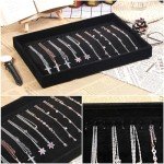 Large Velvet Jewelry Organizer Trays – 4 Pieces